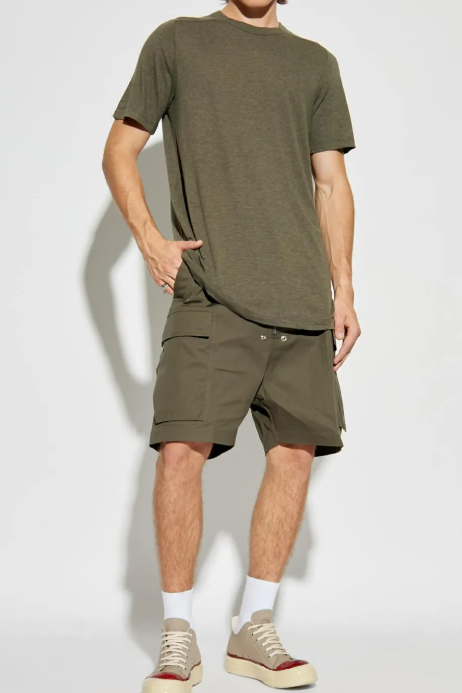 Rick Owens GREEN T-shirt "Level T"