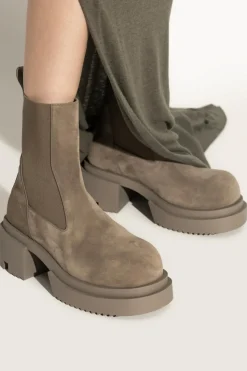 Rick Owens GREY Heeled ankle boots "Beatle"