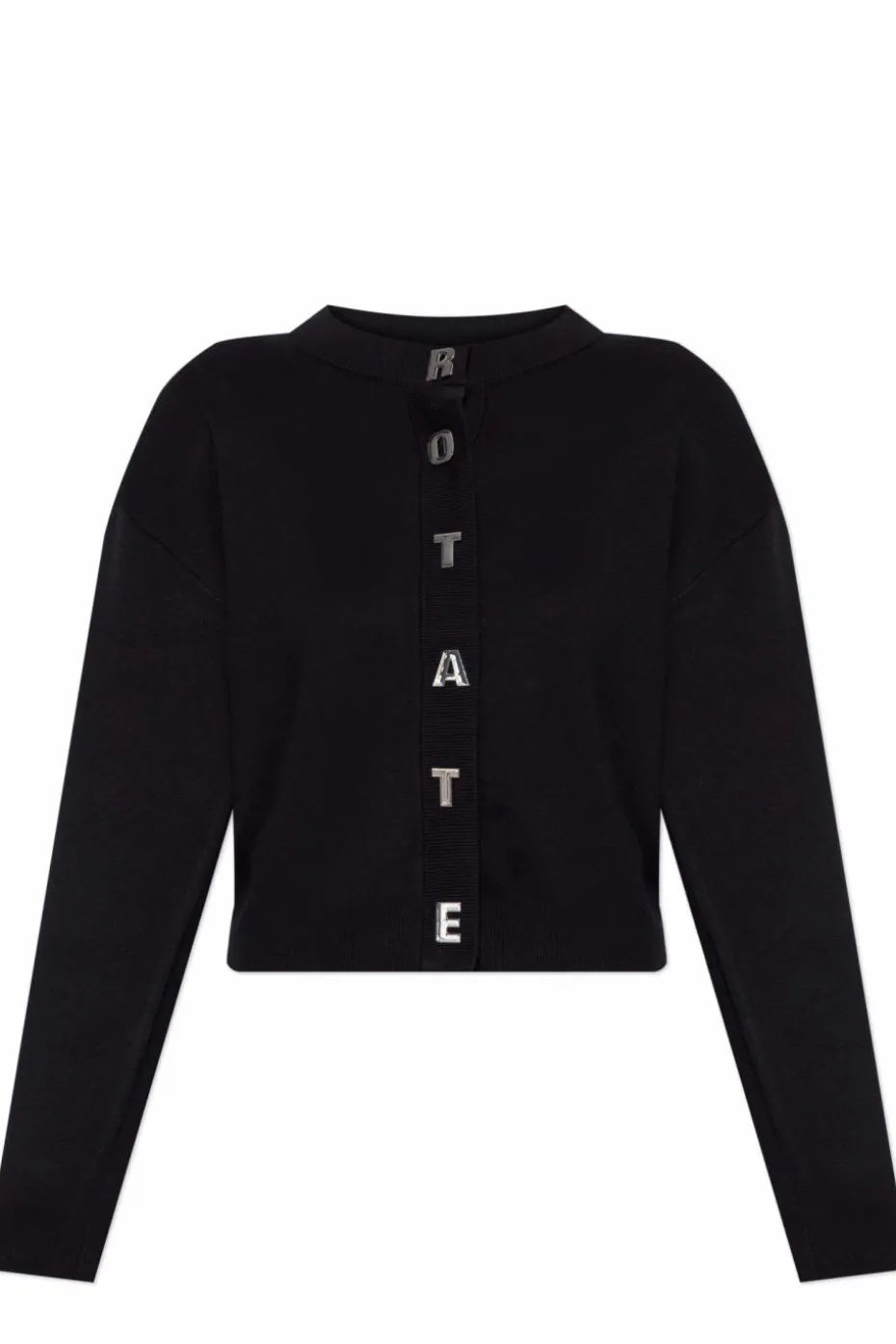 ROTATE BLACK Cardigan with logo