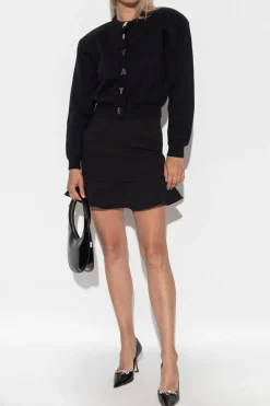 ROTATE BLACK Cardigan with logo