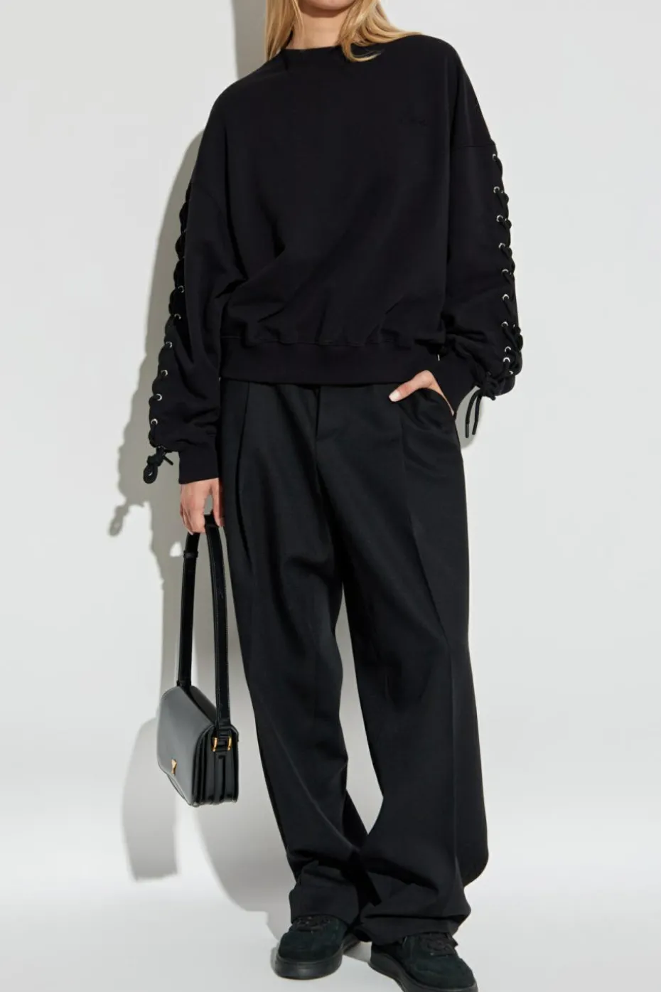 ROTATE BLACK Sweatshirt with logo