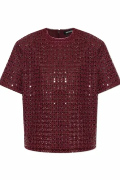 ROTATE BURGUNDY Short-sleeve top