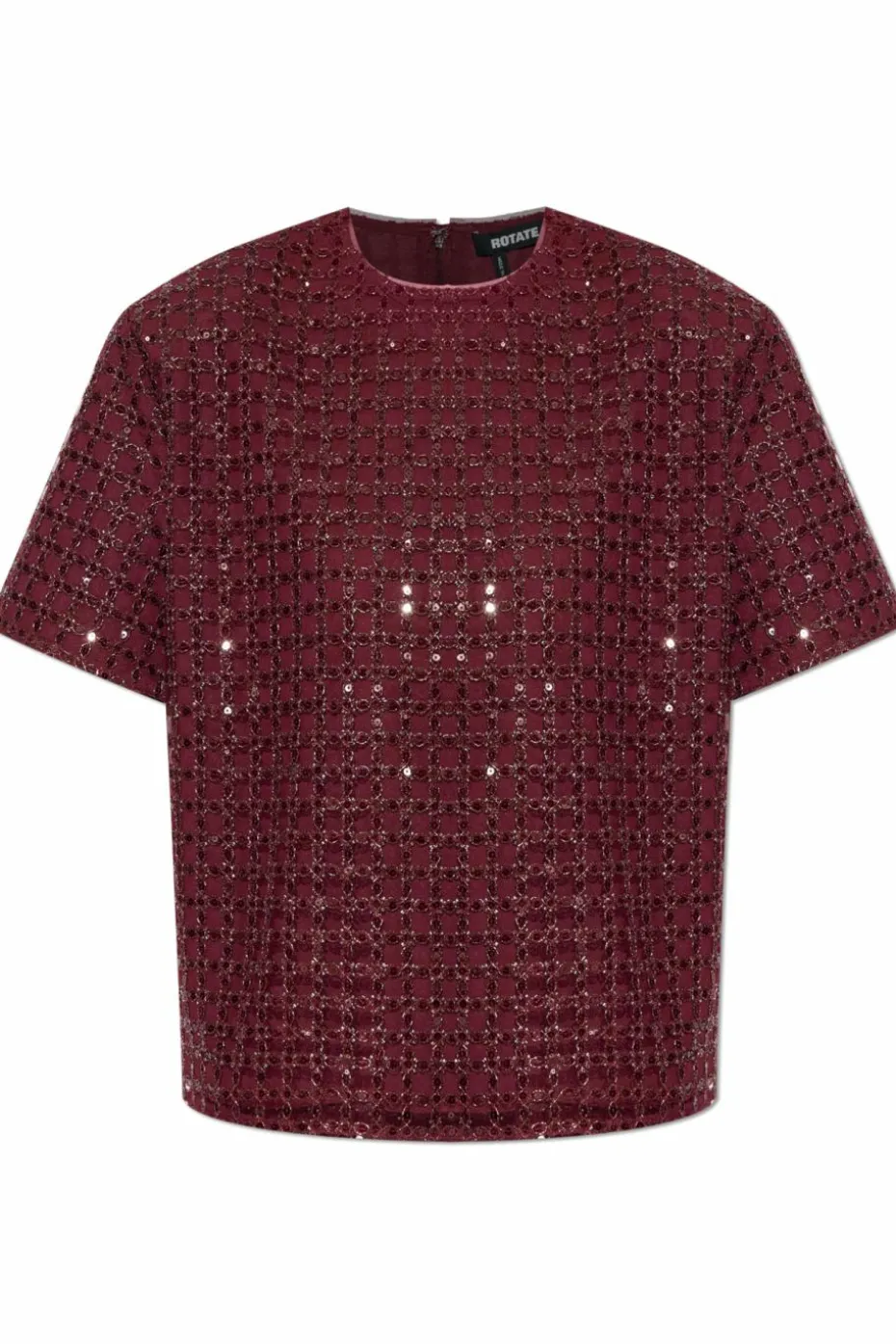 ROTATE BURGUNDY Short-sleeve top