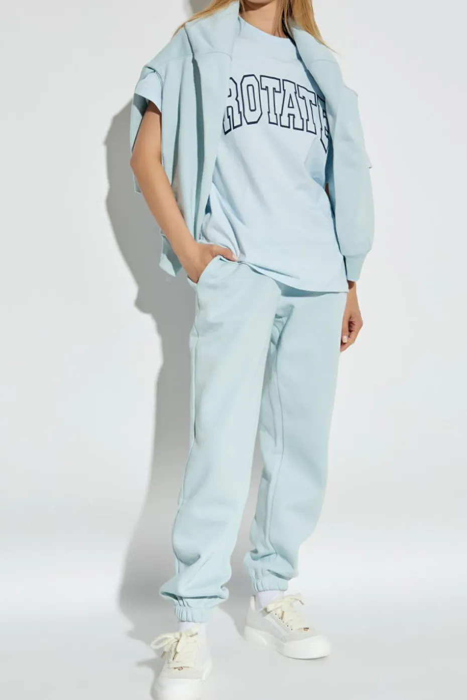ROTATE light blue T-shirt with logo