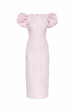 ROTATE PINK Dress with floral motif
