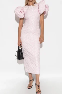 ROTATE PINK Dress with floral motif