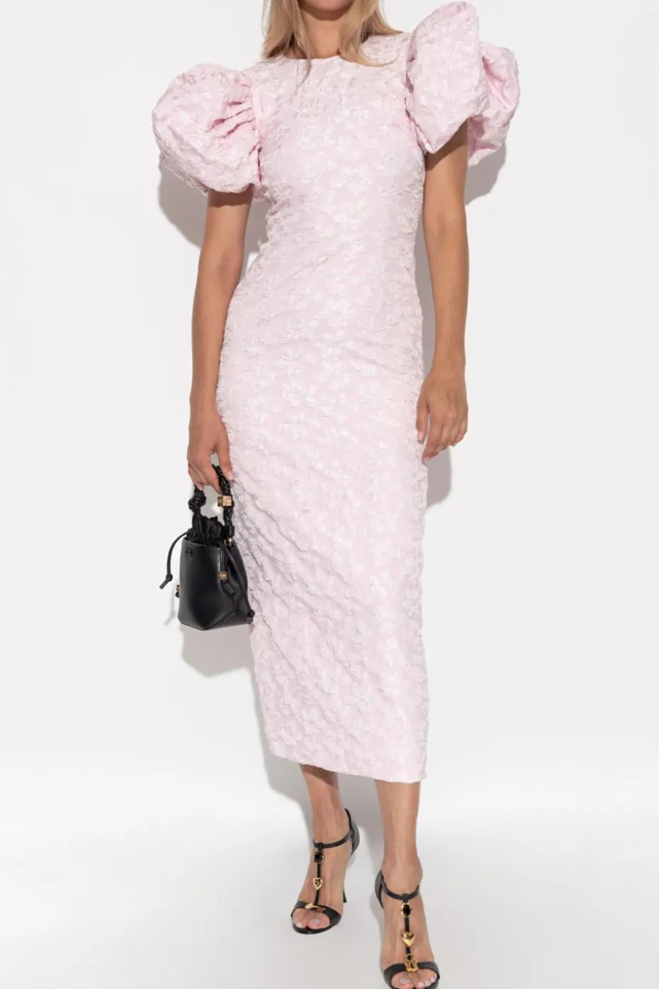 ROTATE PINK Dress with floral motif