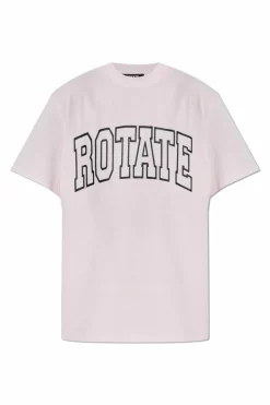 ROTATE PINK T-shirt with logo