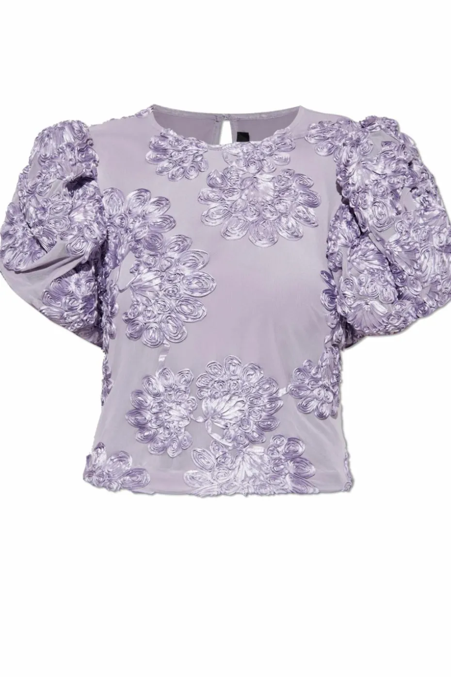 ROTATE PURPLE Top with floral motif
