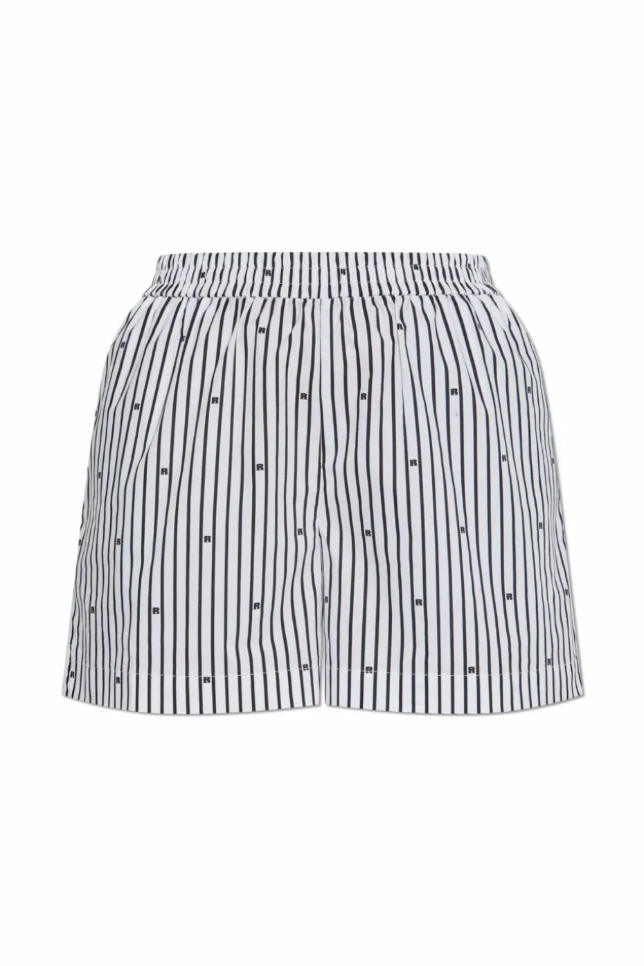 ROTATE WHITE Striped shorts