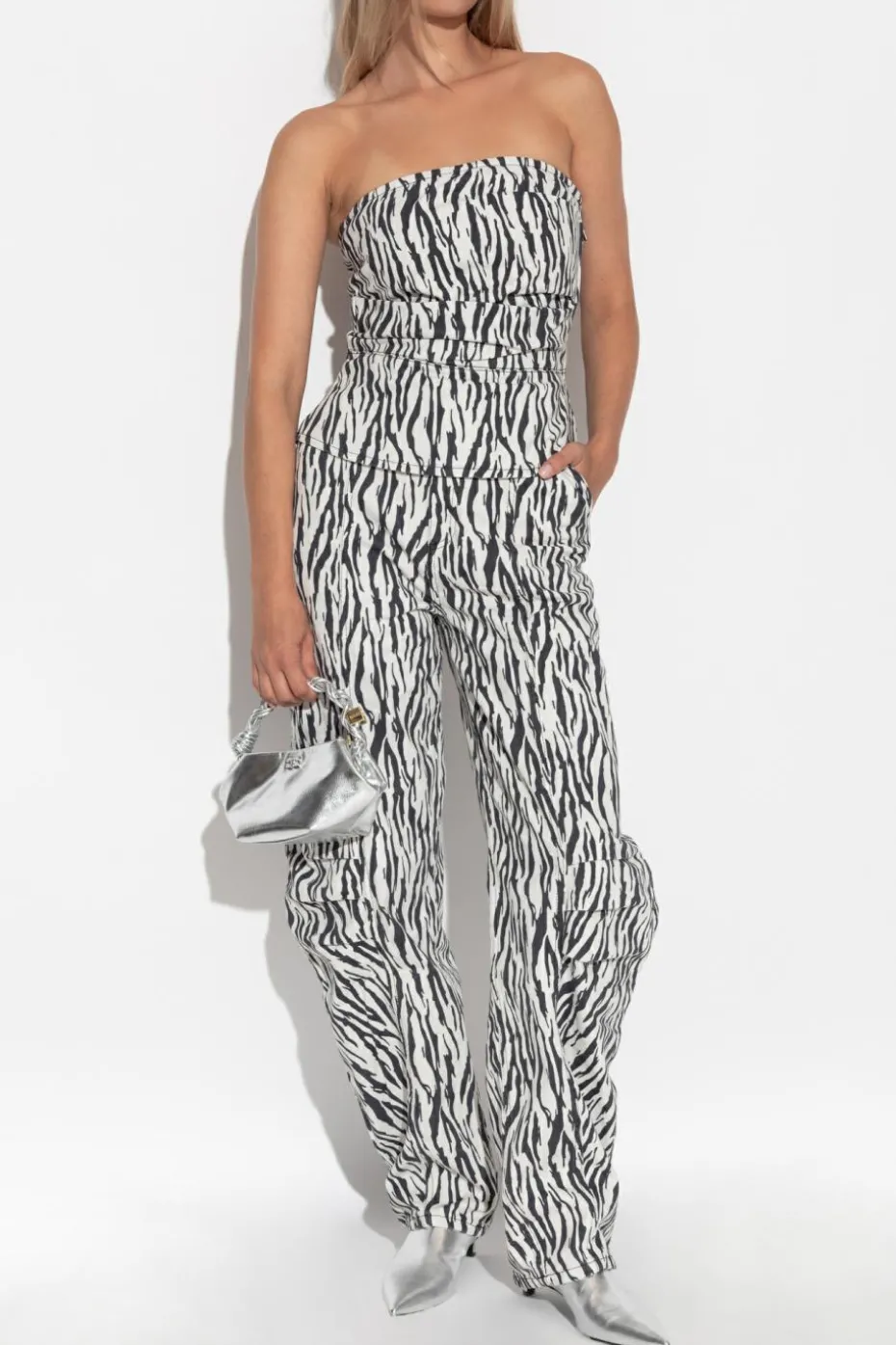 ROTATE WHITE Top with animal motif