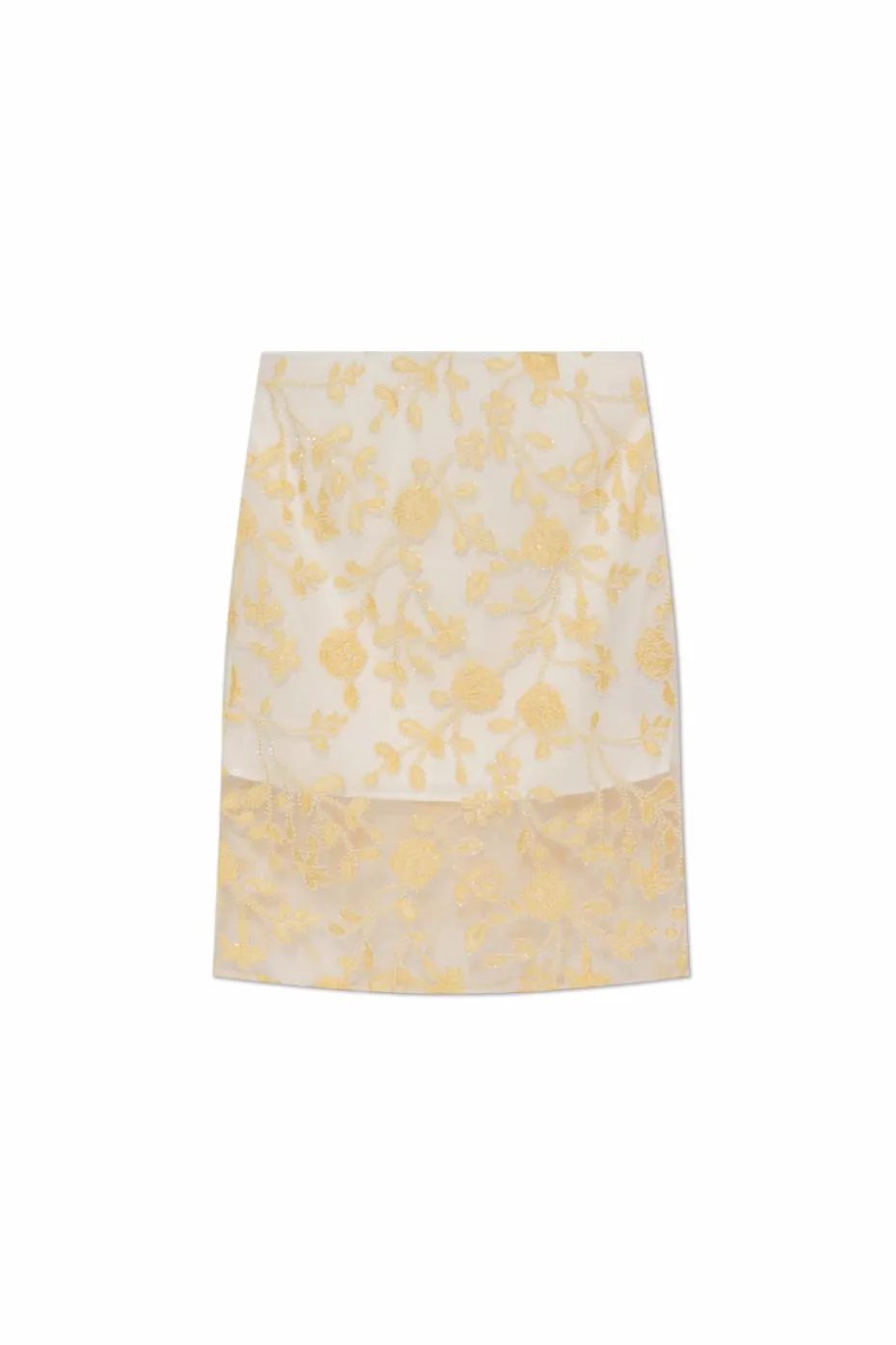 ROTATE YELLOW Skirt with shimmering appliqués