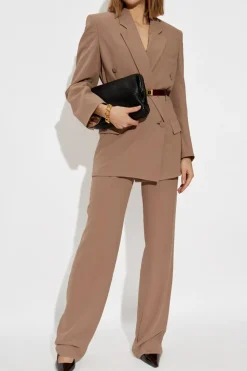 Saint Laurent beige Double-breasted blazer