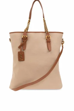 Saint Laurent beige āLaurentā shopper bag