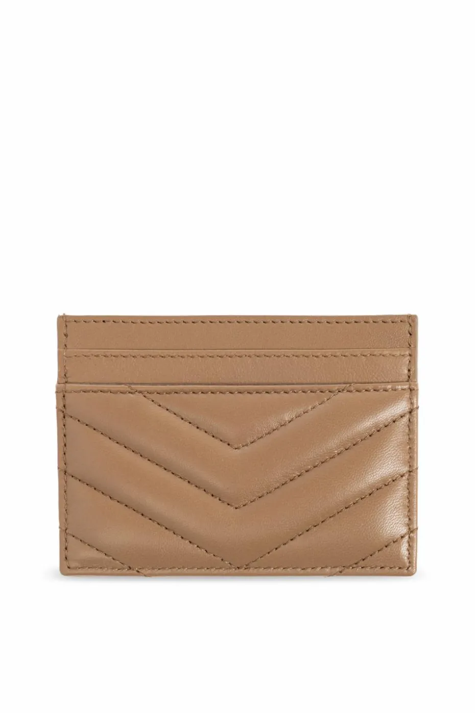 Saint Laurent beige Leather card holder