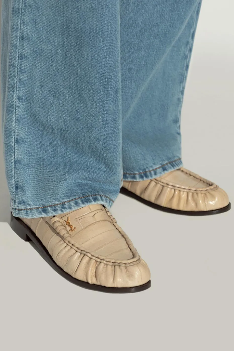 Saint Laurent beige Leather shoes `Le Loafer`