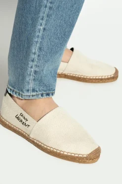 Saint Laurent beige Logo espadrilles