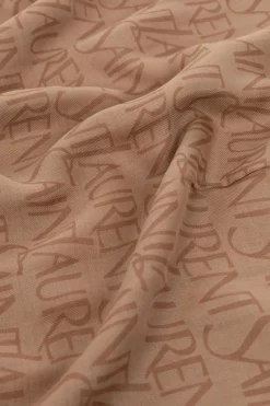Saint Laurent beige Monogrammed shawl
