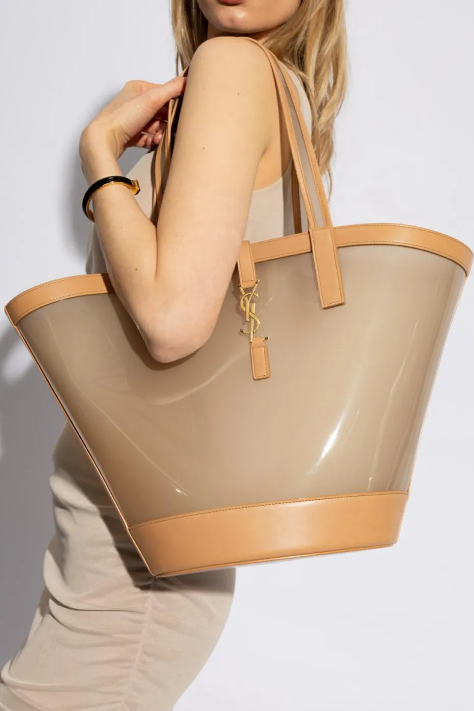 Saint Laurent beige ‘Panier Medium’ ‘shopper’ type bag