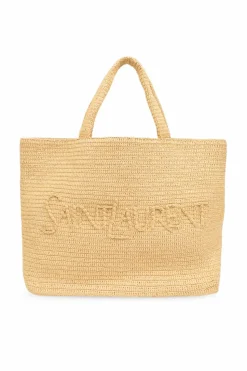 Saint Laurent beige Shopper bag with logo