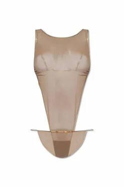 Saint Laurent beige Silk Bodysuit