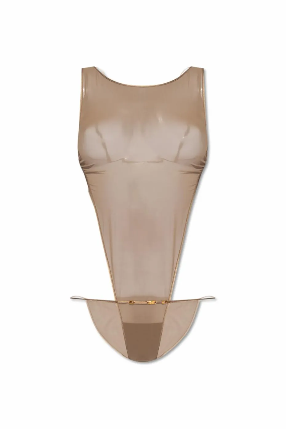 Saint Laurent beige Silk Bodysuit