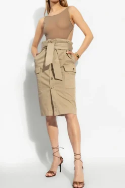 Saint Laurent beige Silk Bodysuit