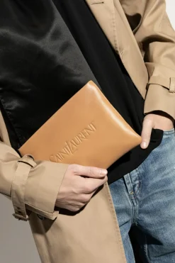 Saint Laurent beige ‘Small Puffy’ clutch