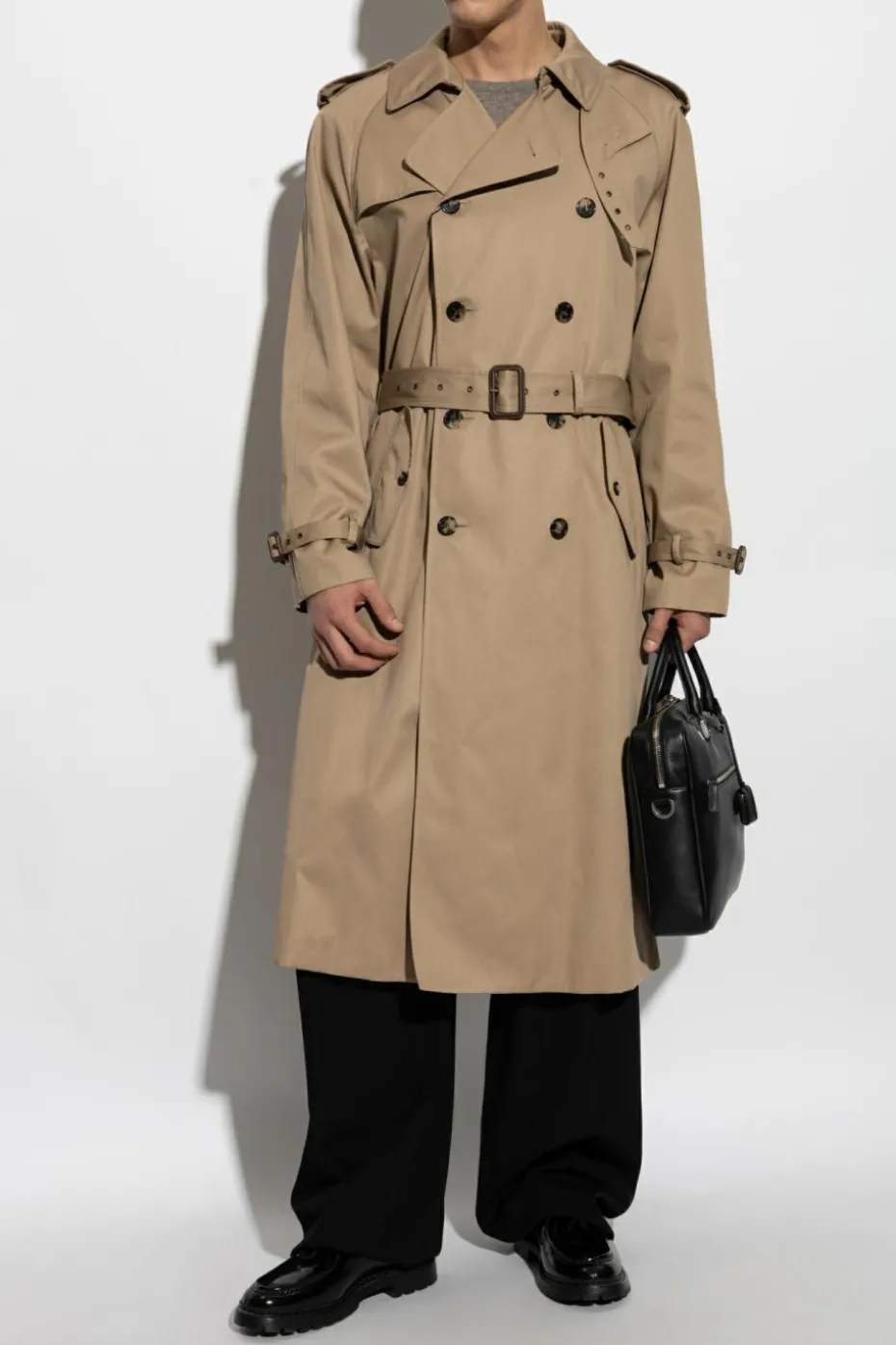 Saint Laurent beige Trench coat with belt