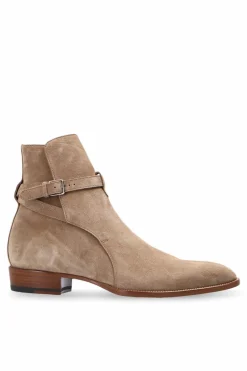 Saint Laurent beige āWyattā leather boots