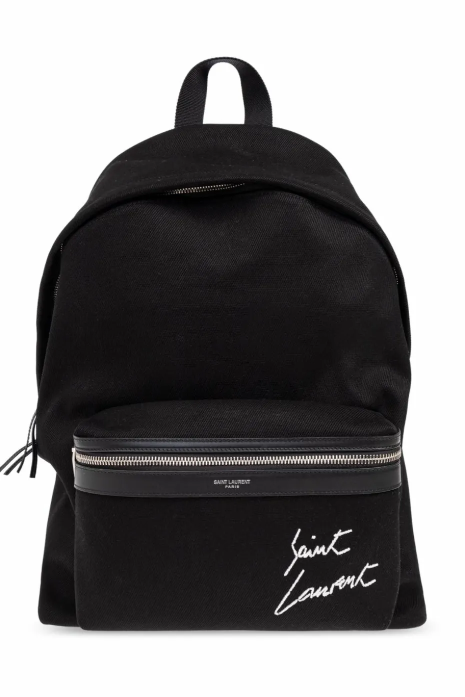 Saint Laurent BLACK Backpack with embroidered logo