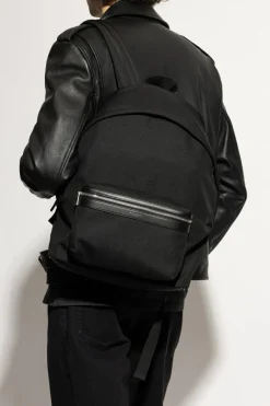 Saint Laurent BLACK Backpack with logo