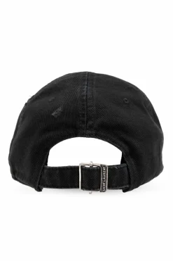 Saint Laurent BLACK Baseball cap with logo