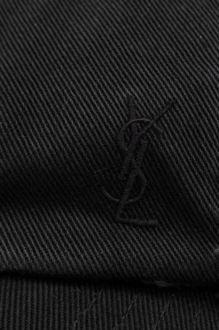 Saint Laurent BLACK Baseball cap with logo