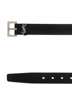 Saint Laurent BLACK Belt with logo