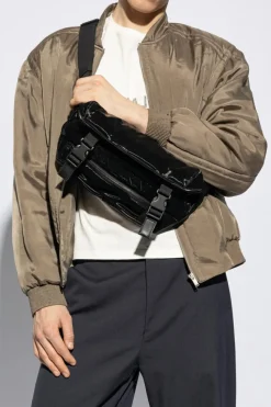Saint Laurent BLACK Belt Bag with Logo