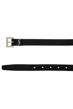 Saint Laurent BLACK Belt with logo