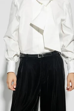 Saint Laurent BLACK Belt with logo