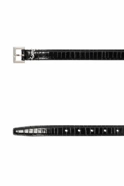 Saint Laurent BLACK Belt with logo