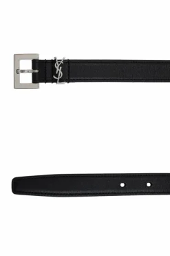 Saint Laurent BLACK Belt with logo