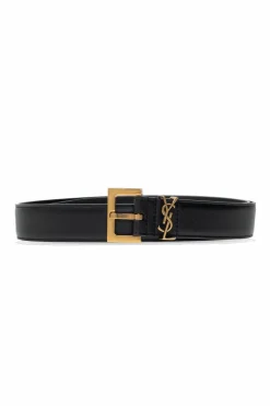 Saint Laurent BLACK Belt with logo