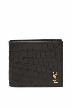 Saint Laurent BLACK Bifold wallet with logo