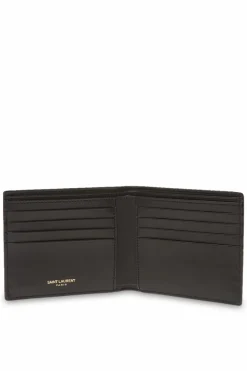 Saint Laurent BLACK Bifold wallet with logo