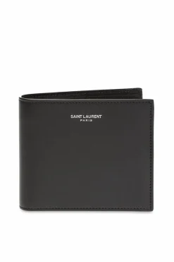 Saint Laurent BLACK Bifold wallet with logo