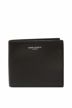 Saint Laurent BLACK Bifold wallet with logo