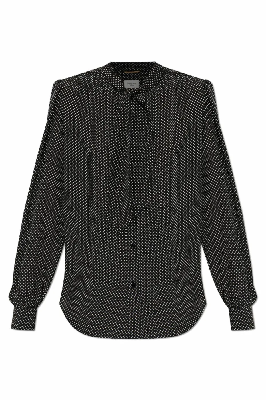 Saint Laurent BLACK Blouse with tie at neckline