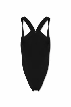 Saint Laurent BLACK Bodysuit with denuded shoulders