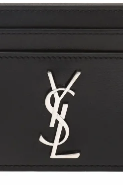 Saint Laurent BLACK Card case with a metal logo