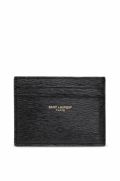 Saint Laurent BLACK Card case with animal motif