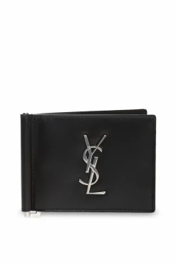 Saint Laurent BLACK Card case with money clip